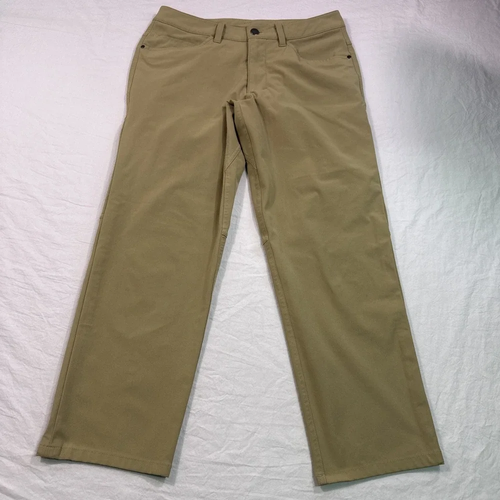 Lululemon ABC Classic Fit 28  Pants tan Mens Trouser LM5583S Zip Fly golf